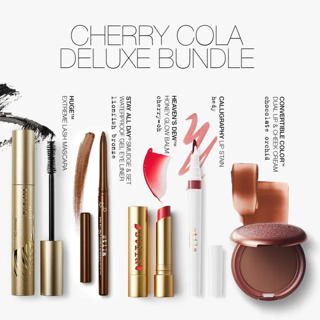 Stila Cherry Cola Deluxe Bundle make-upset 5-delig warm kersen