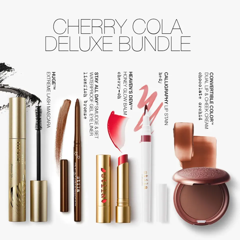 Stila Cherry Cola Deluxe Bundle make-upset 5-delig warm kersen