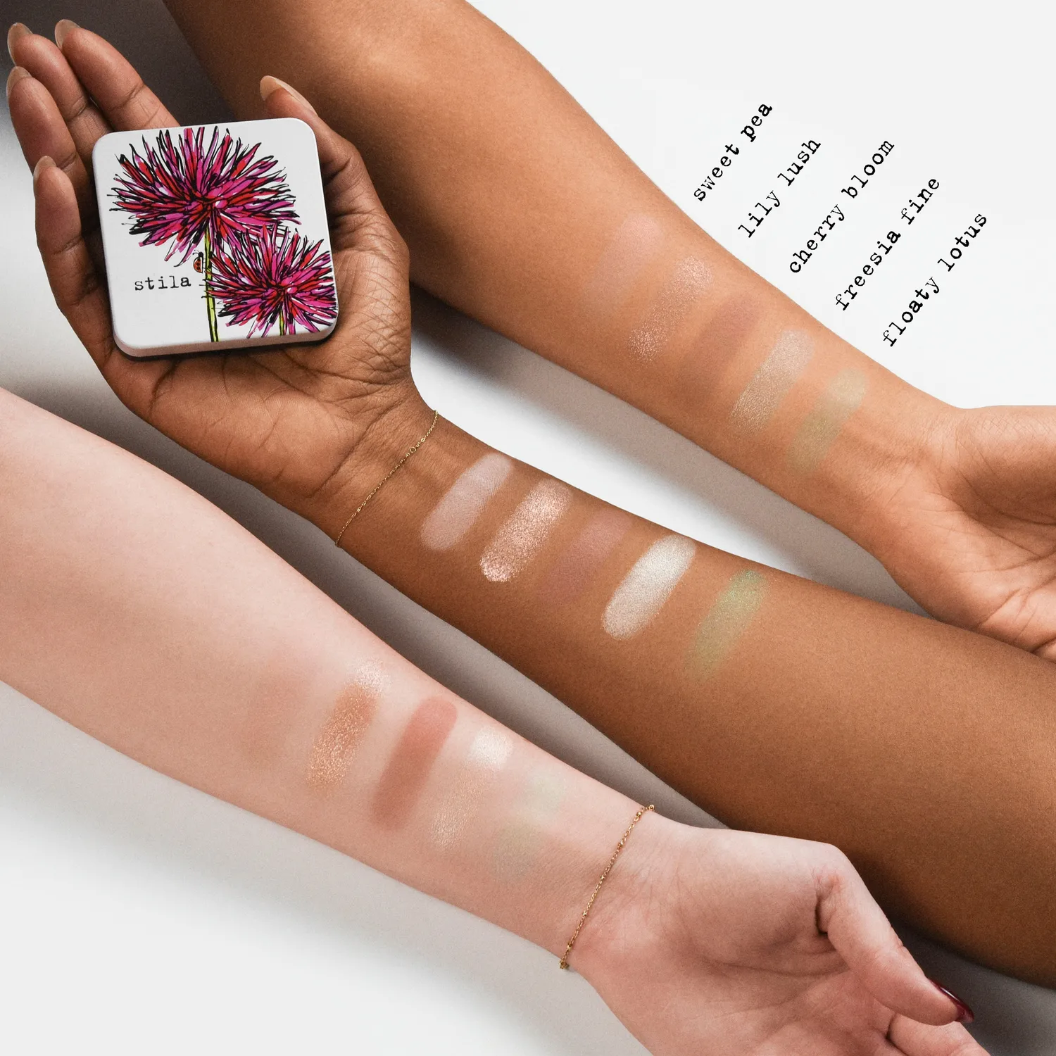 Stila Pocket Play Pretty Petal oogschaduwpalette roze shimmer