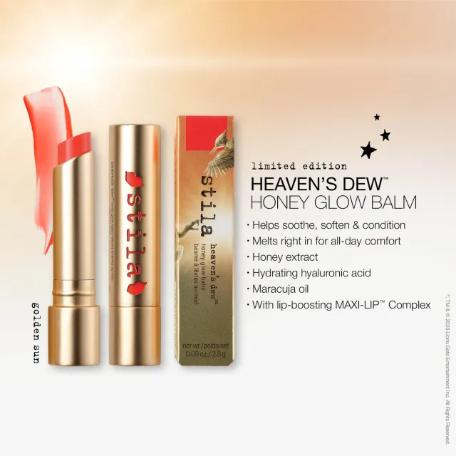 Stila Heaven's Dew Honey Glow lipbalm Golden Sun sheer