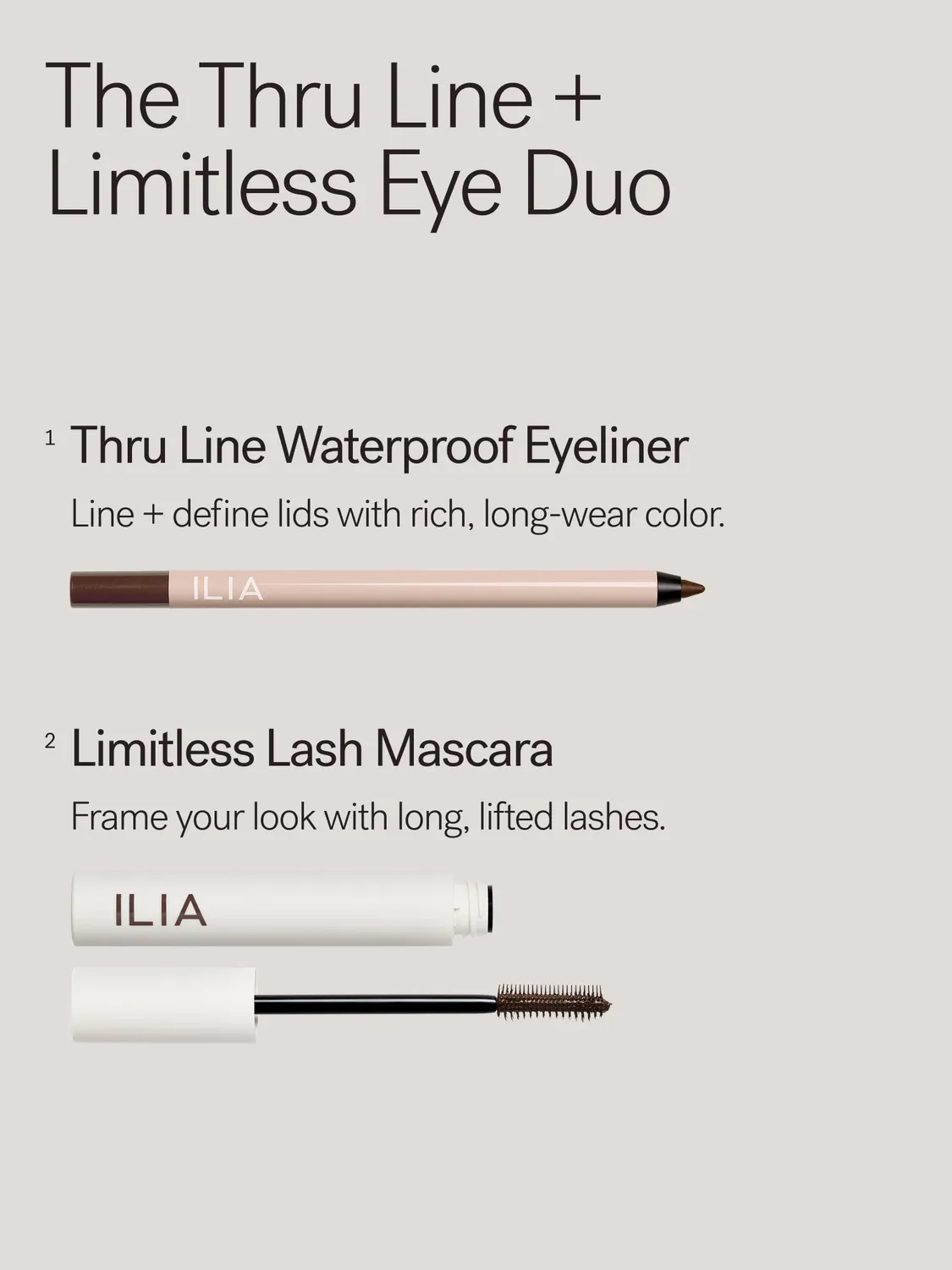 ILIA Thru Line + Limitless Eye Duo oogset waterproof