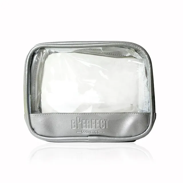 BPerfect Medium Silver travel bag toilettas zilver compact