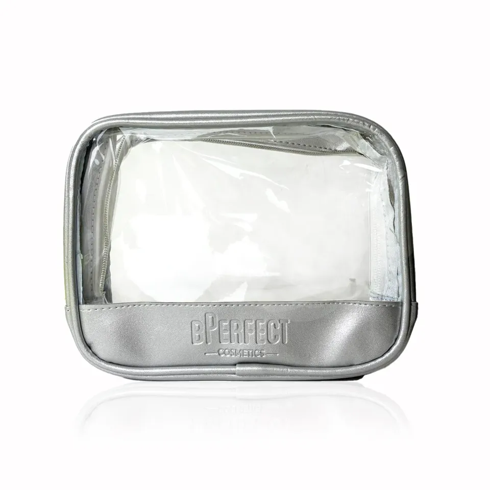 BPerfect Medium Silver travel bag toilettas zilver compact