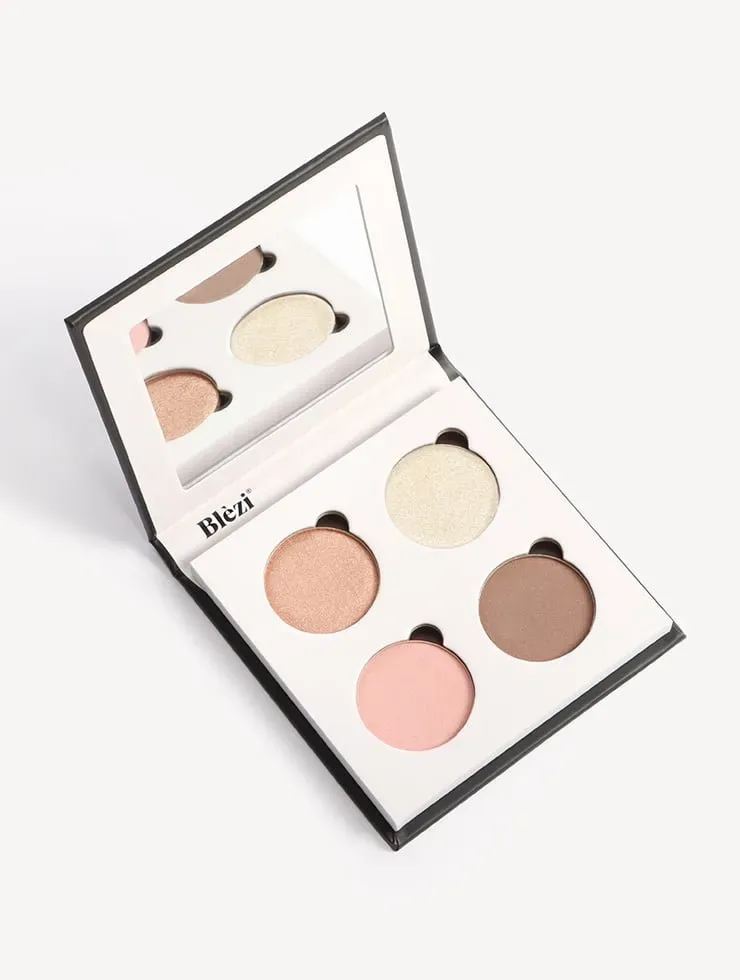 Blezi Natural Eyeshadow Palette oogschaduwpalet 4 kleuren aardetinten
