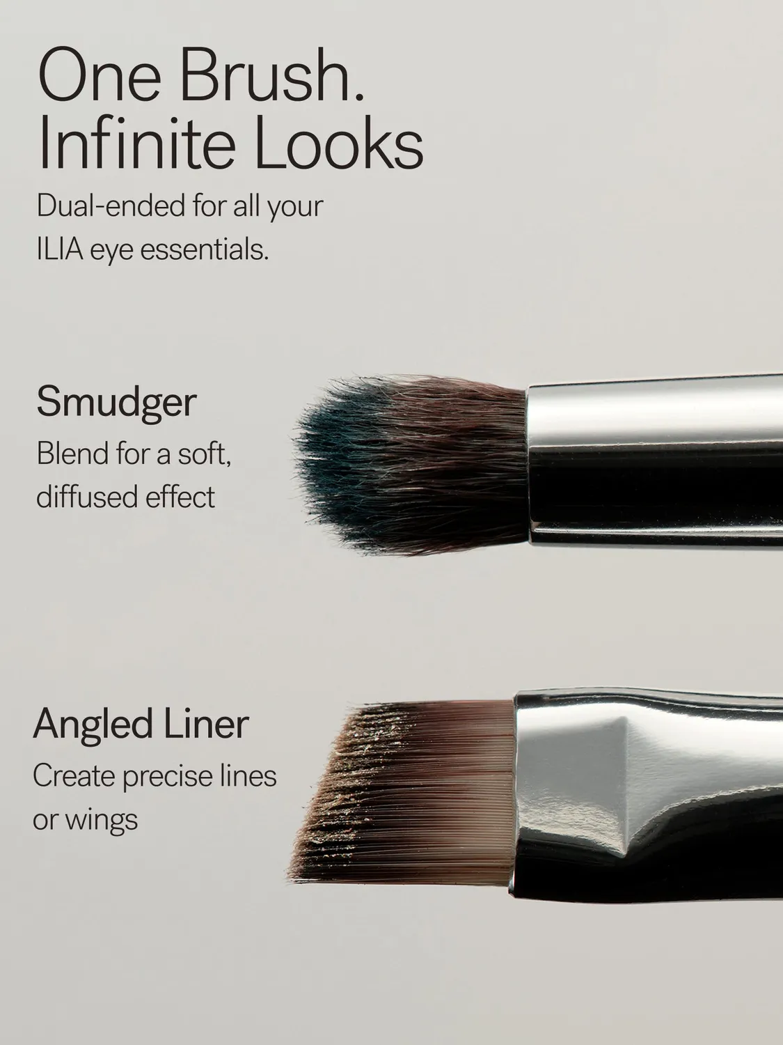 ILIA Angled Line + Smudge Brush oogpenseel dubbelzijdig precise