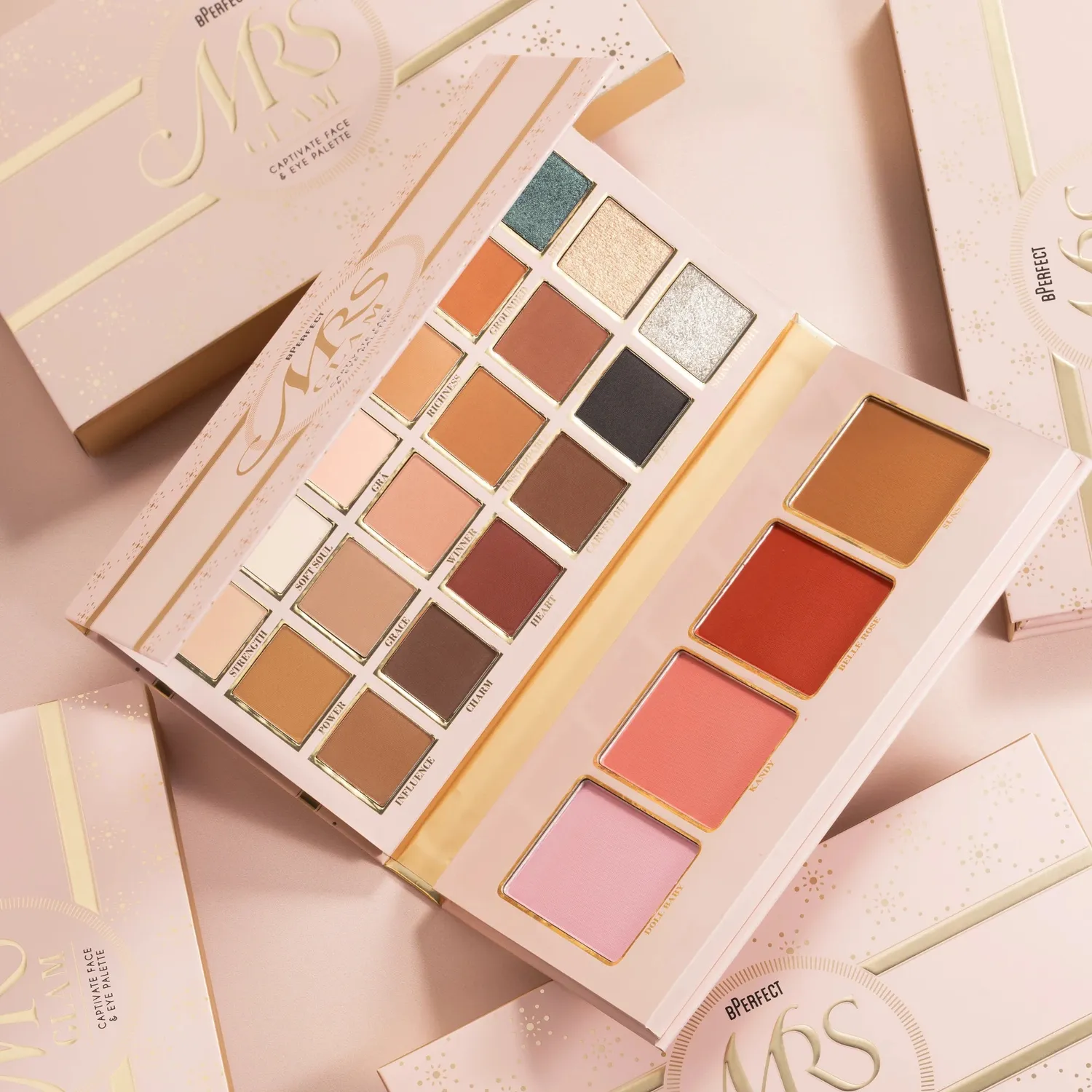 BPerfect Mrs Glam Captivate Face & Eye Palette 48 g
