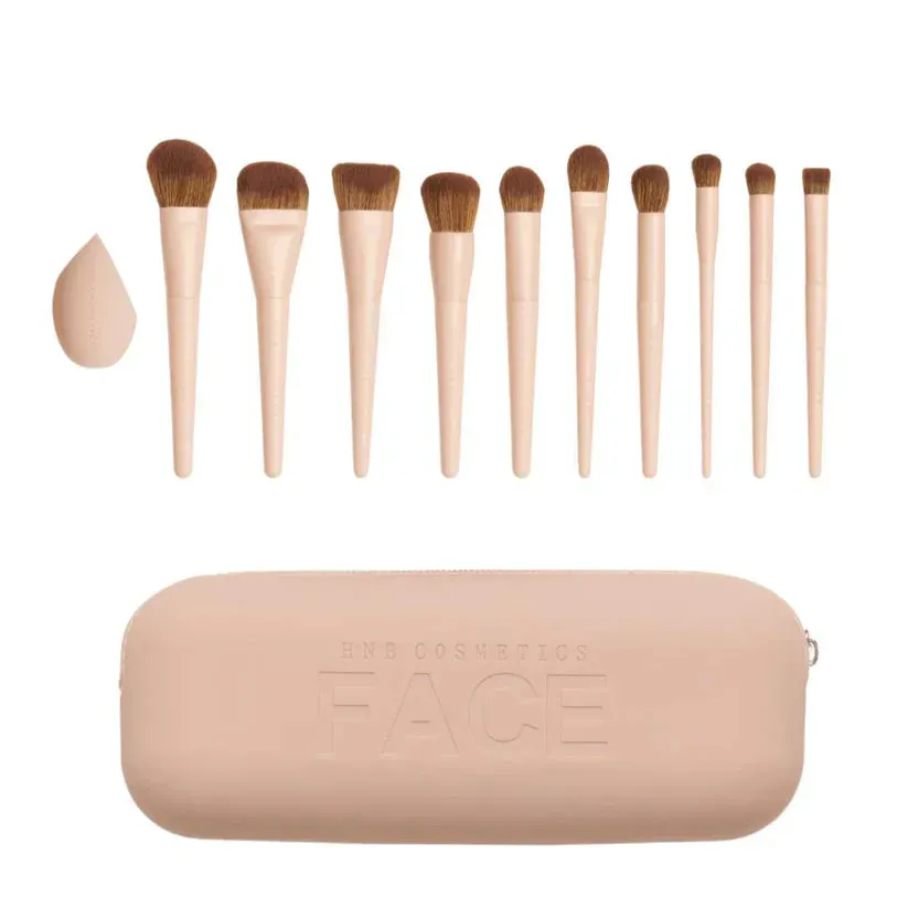 BPerfect HNB Face Brush kwastenset 10-delig met spons