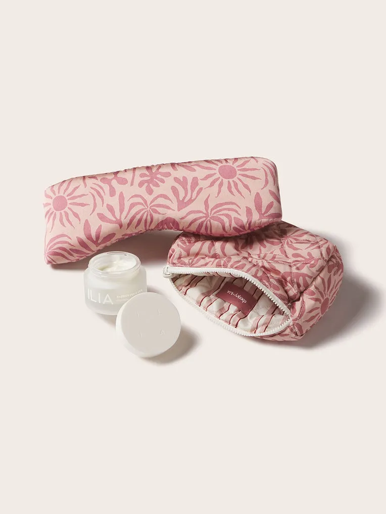 Eberjey x ILIA The PM Set beauty set met zijden oogmasker