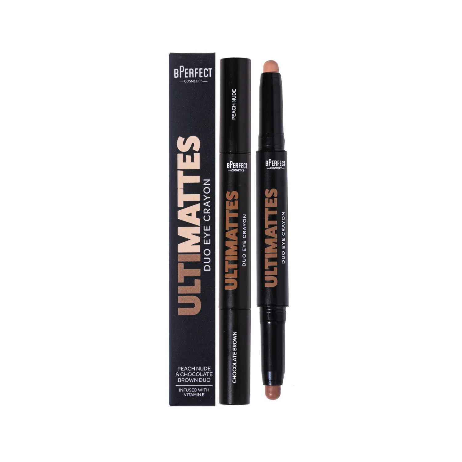 BPerfect Ultimattes Duo Eye Crayon Peach Brown 2g