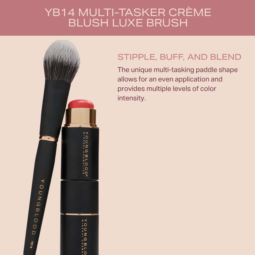 Youngblood YB14 Multi-Tasker Luxe Brush crèmeblush kwast vegan