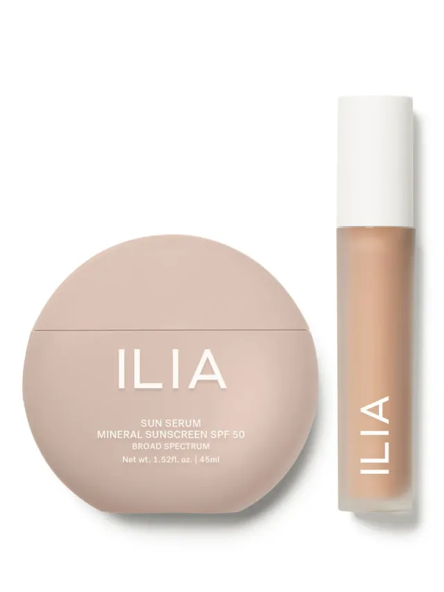ILIA Protect + Blur Duo set SPF50 concealer stralend