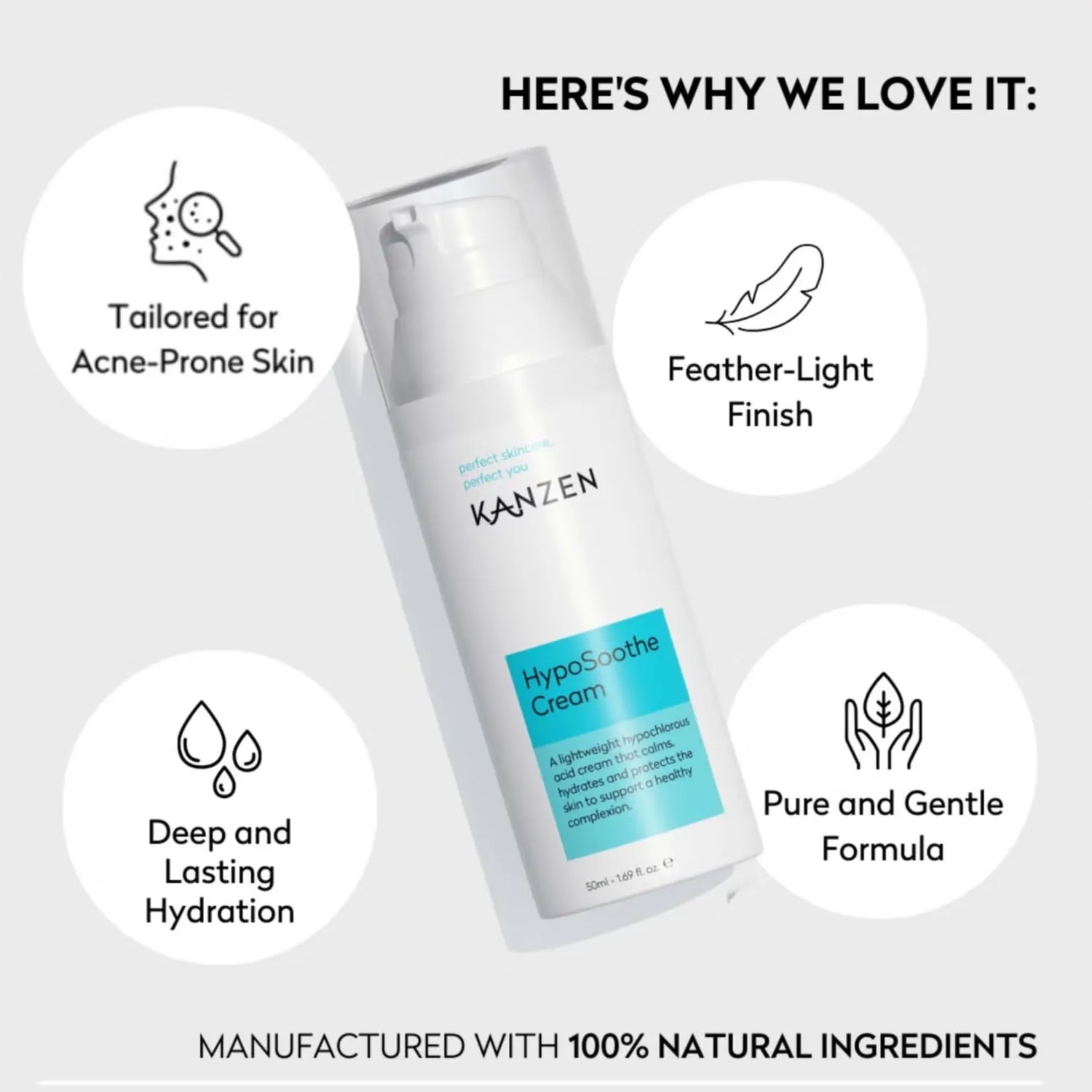 BPerfect Kanzen HypoSoothe Cream gezichtscrème 50ml