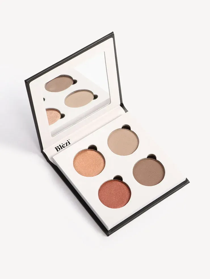 Blezi Warm oogschaduwpalette 4 kleuren koper-auburn