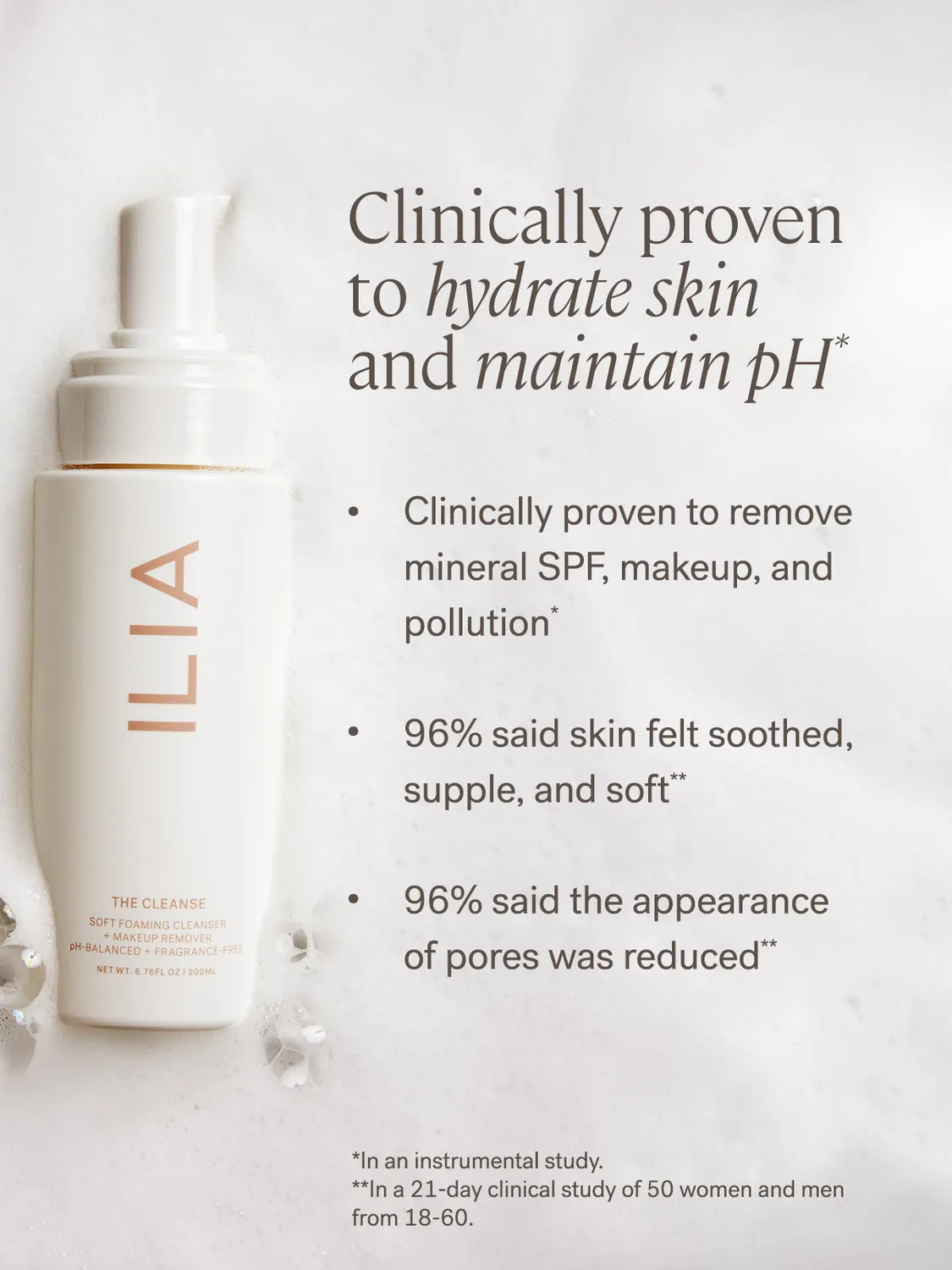 ILIA The Cleanse Soft Foaming Cleanser gezichtsreiniger Full Size