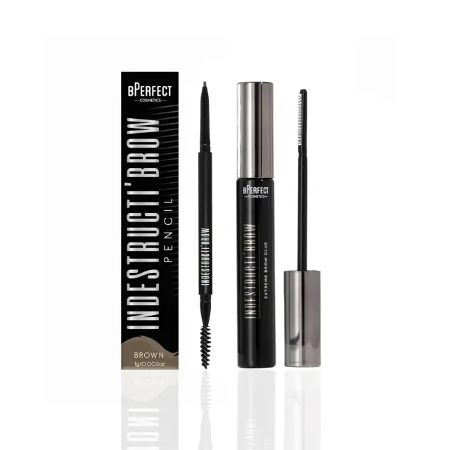 BPerfect Line & Define wenkbrauwset Brown brow glue + potlood