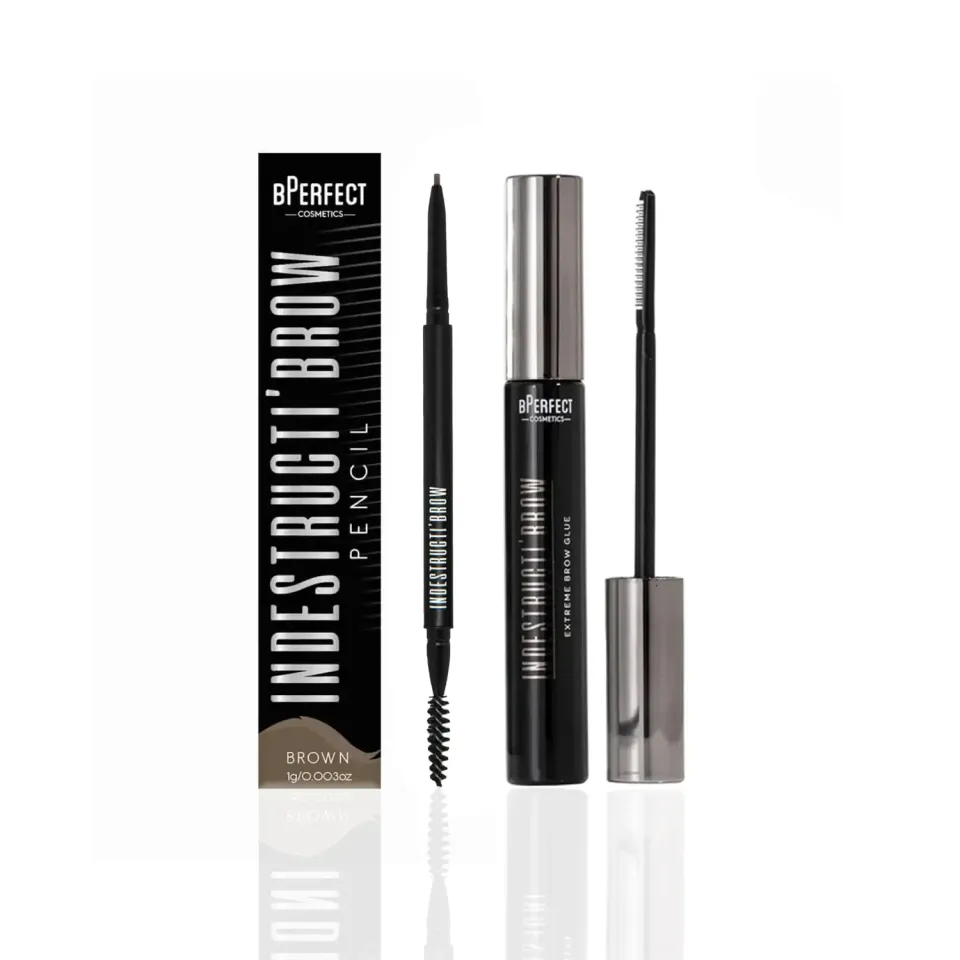 BPerfect Line & Define wenkbrauwset Brown brow glue + potlood