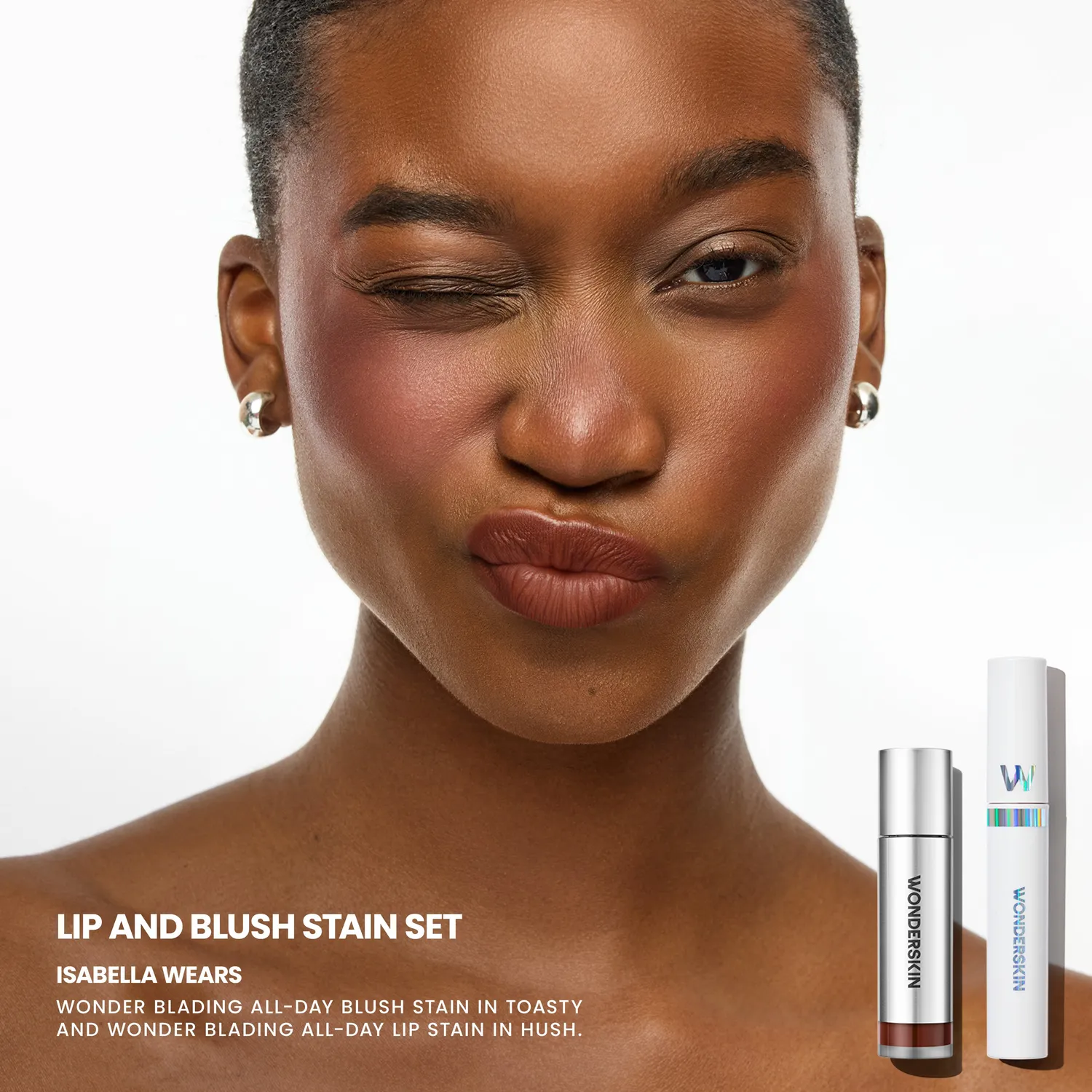 Wonderskin Wonder Blading Lip and Blush Stain Set stralend