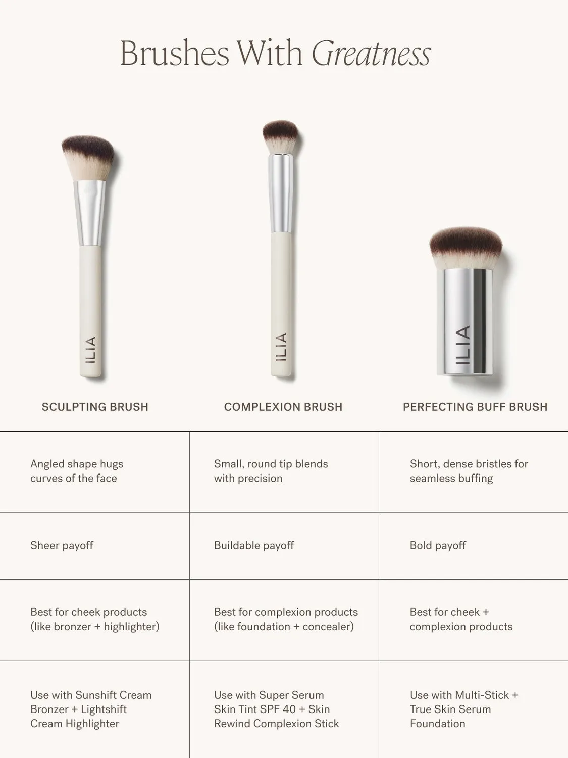 ILIA Beauty Perfecting Buff Brush make-up kwast vegan