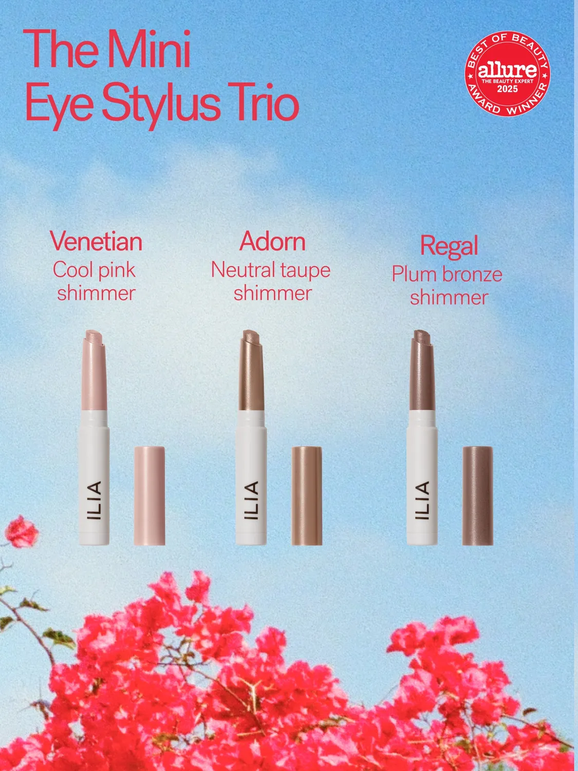 ILIA Mini Eye Stylus Trio oogschaduw waterproof shimmer