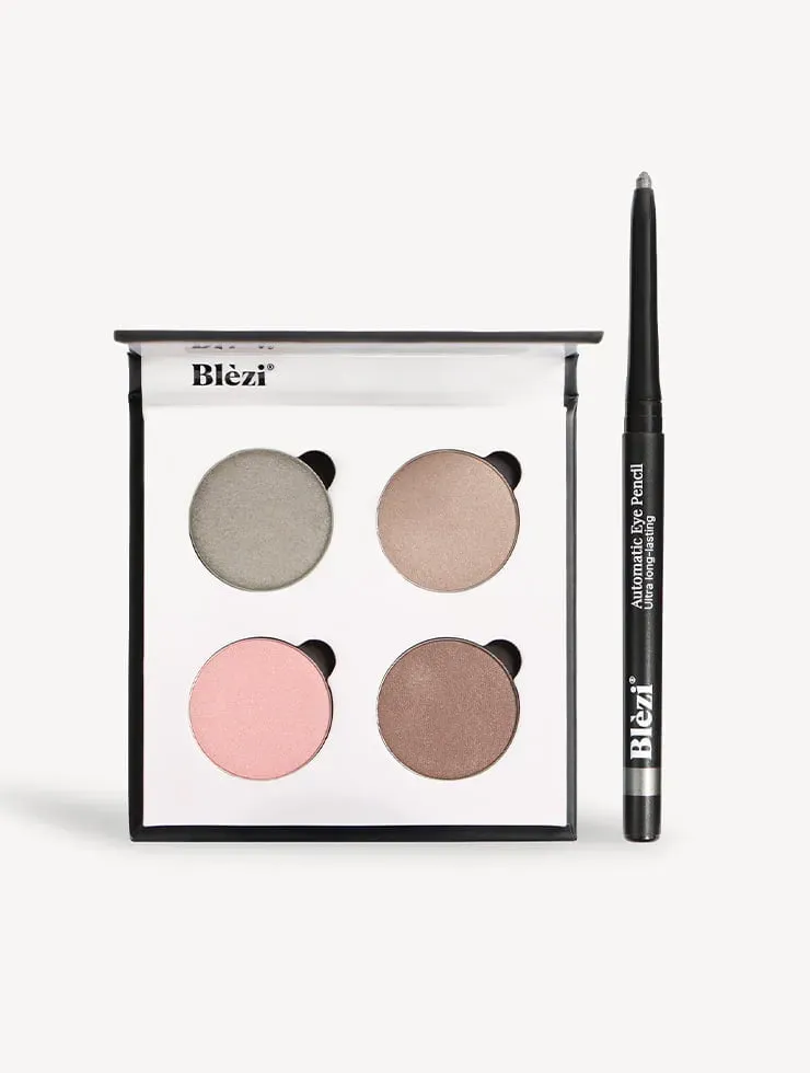 Blezi Grey Eyes Natural oogmake-up set grijs potlood