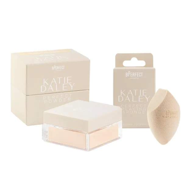 BPerfect x Katie Daley Powder and Sponge Duo poeder Vanilla oplichtend