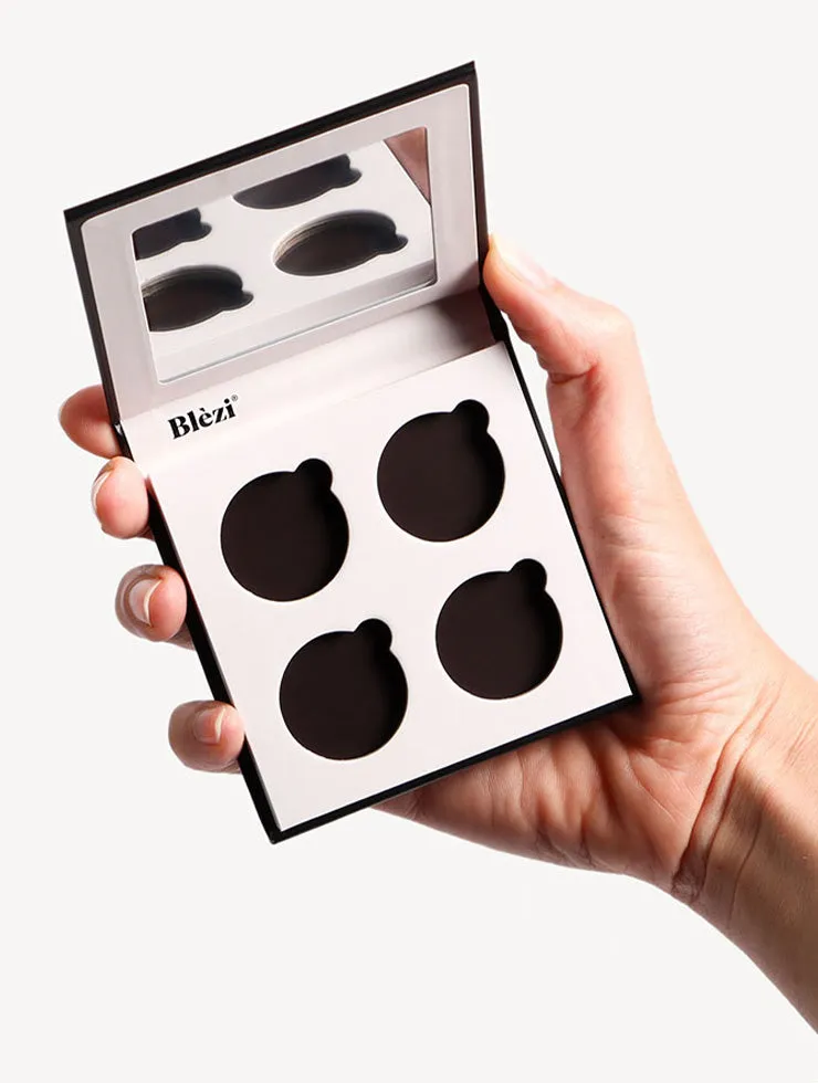 Blezi Eyeshadow Palette oogschaduwpalet zwart 4 vakjes