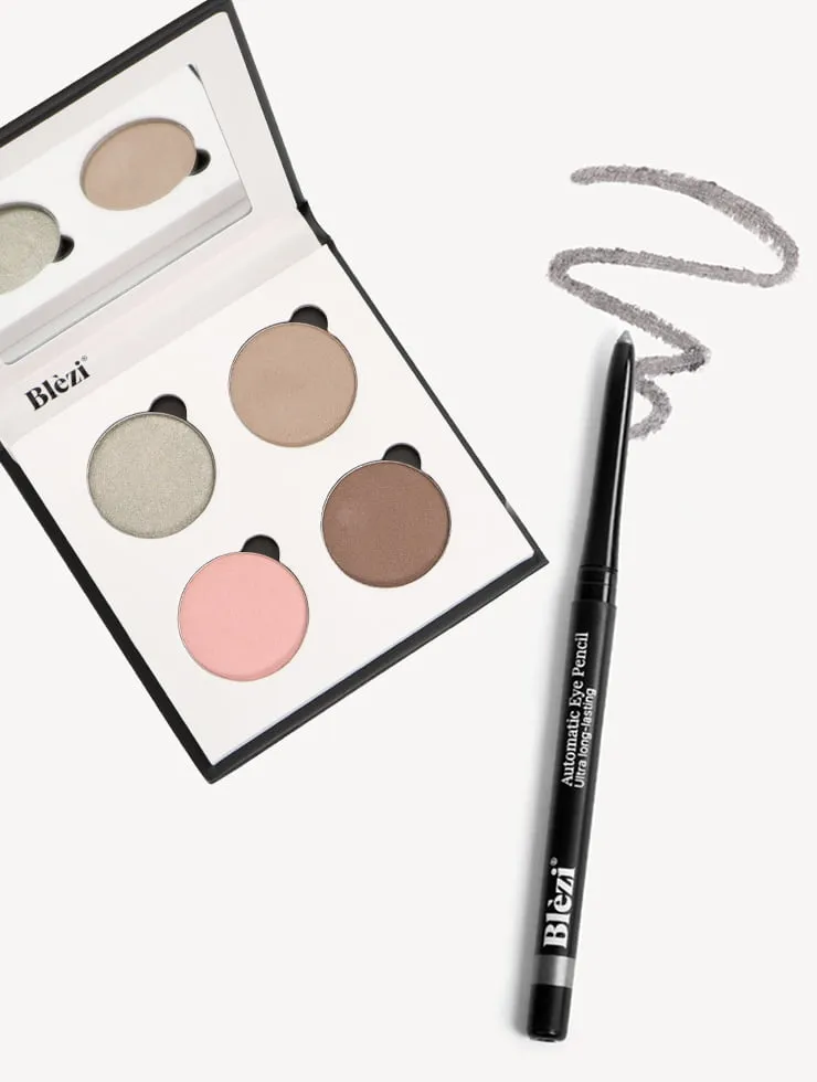 Blezi Grey Eyes Natural oogmake-up set grijs potlood
