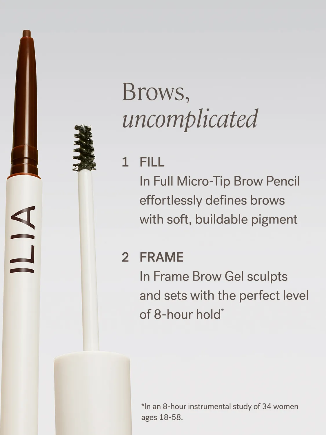 ILIA In Full Micro-Tip Brow Pencil wenkbrauwpotlood Taupe