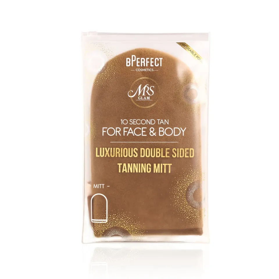 BPerfect Mrs Glam Luxurious Double Velvet Tanning Mitt streeploos