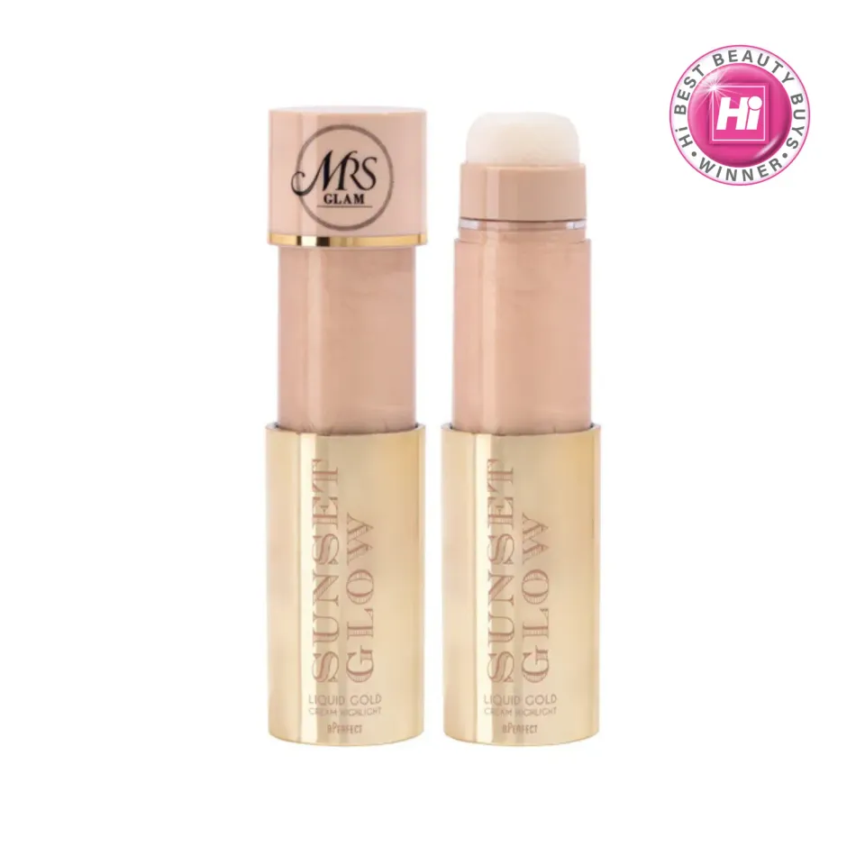 BPerfect Mrs Glam Sunset Glow cream highlighter Liquid Gold