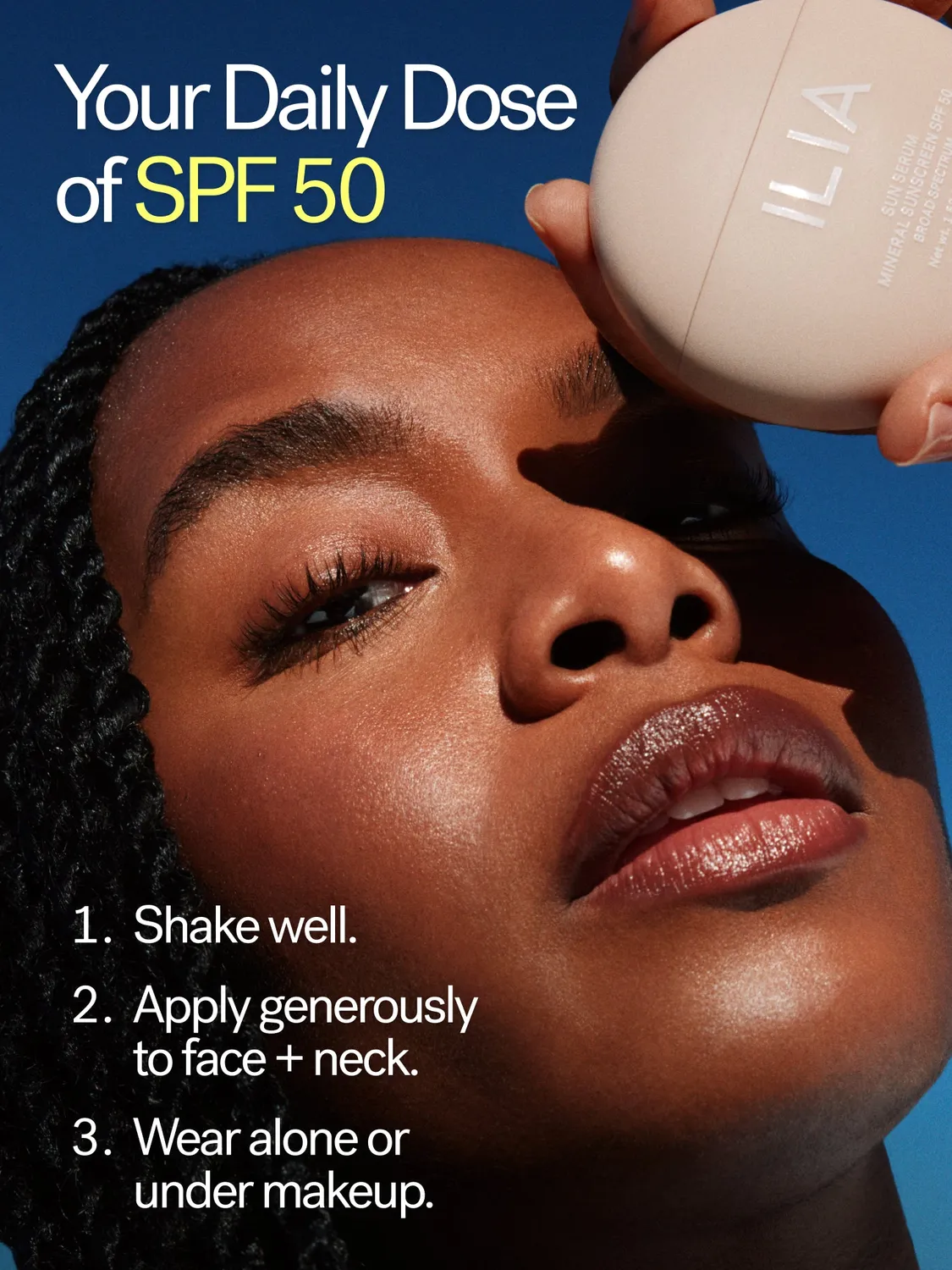 ILIA Sun Serum Mineral Sunscreen SPF50 gezicht 45ml