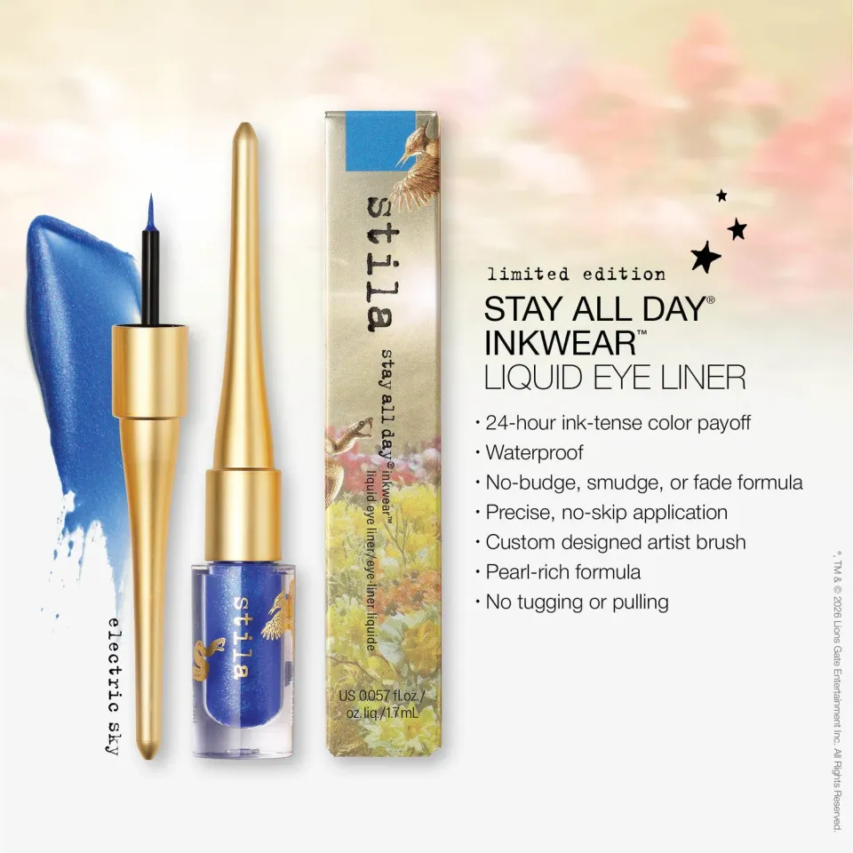 Stila Stay All Day InkWear eyeliner Electric Sky blauw shimmer
