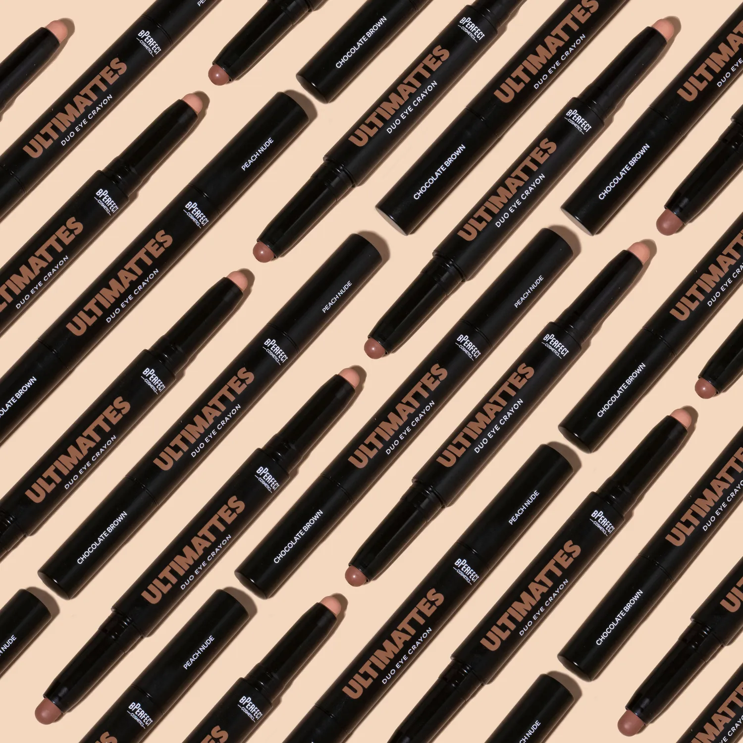 BPerfect Ultimattes Duo Eye Crayon Peach Brown 2g