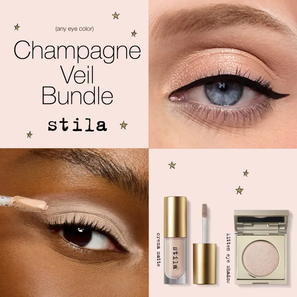 Stila Champagne Veil Eye Bundle oogschaduw set Kitten Crema 2-delig