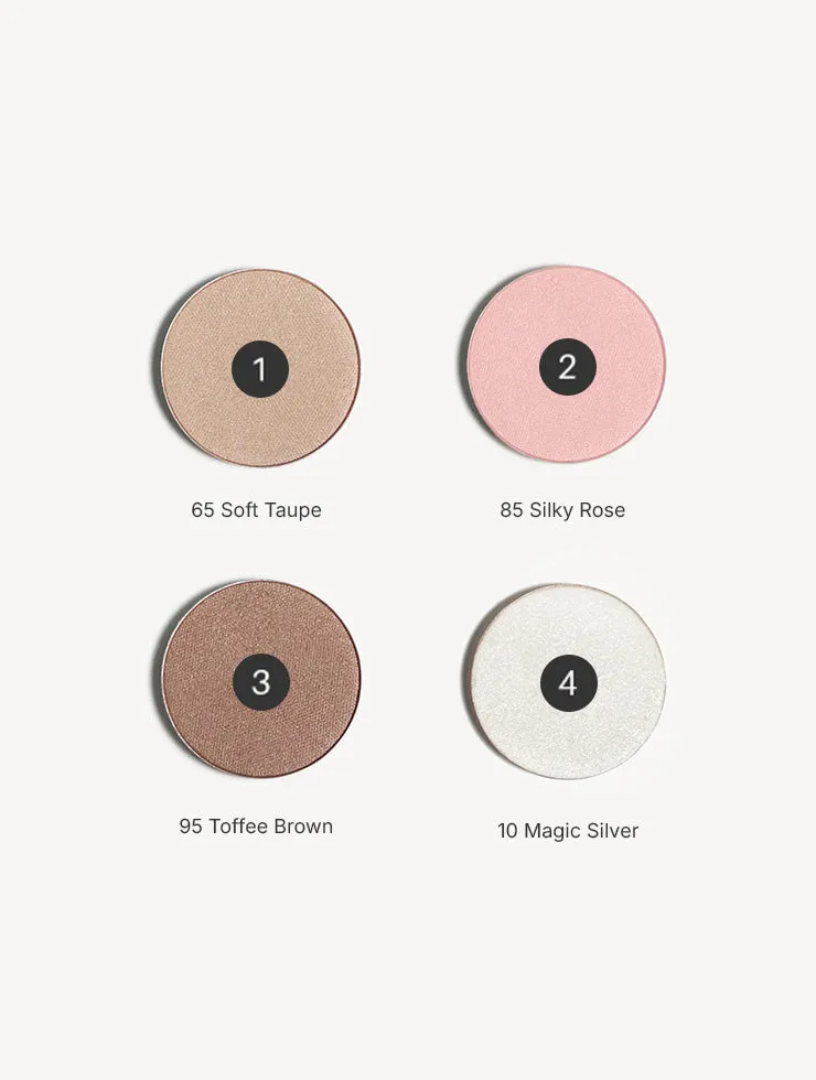 Blezi Daily oogschaduwpalette 4 kleuren zilver-rose