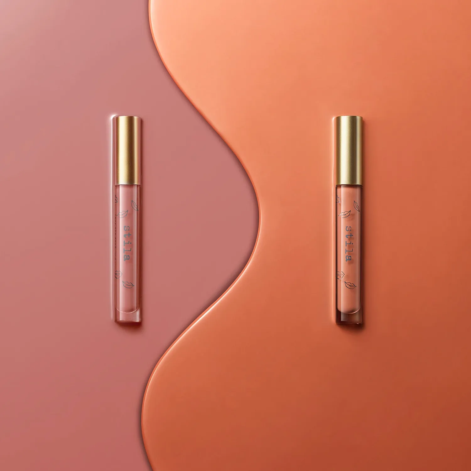 Stila Stay All Day liquid lipstick duo Sugar Peach Petal 2x3 ml