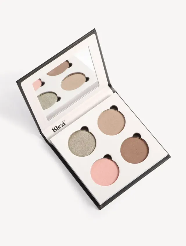 Blezi Cool oogschaduwpalette 4 kleuren koele matte finish