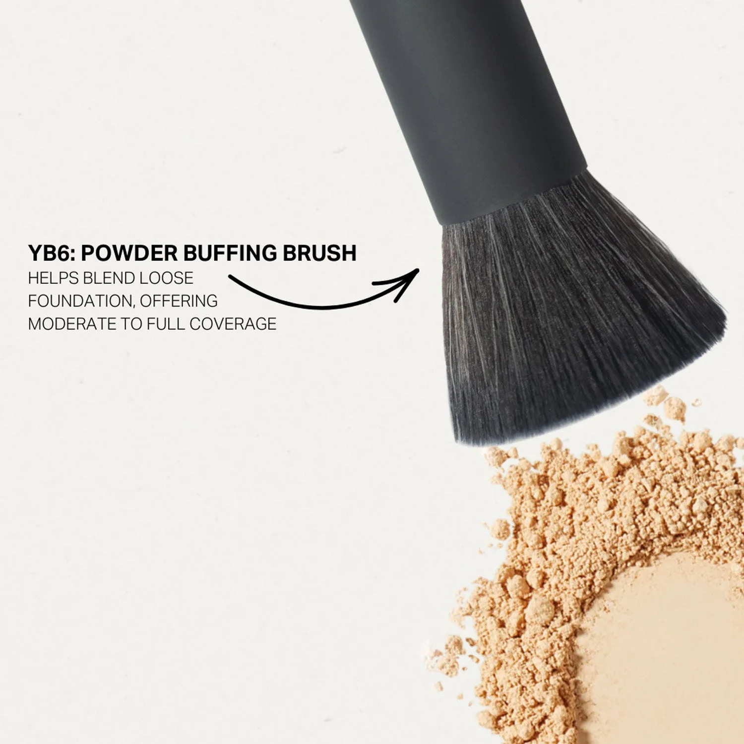 Youngblood YB6 Powder Buffing Luxe Brush poederkwast dicht