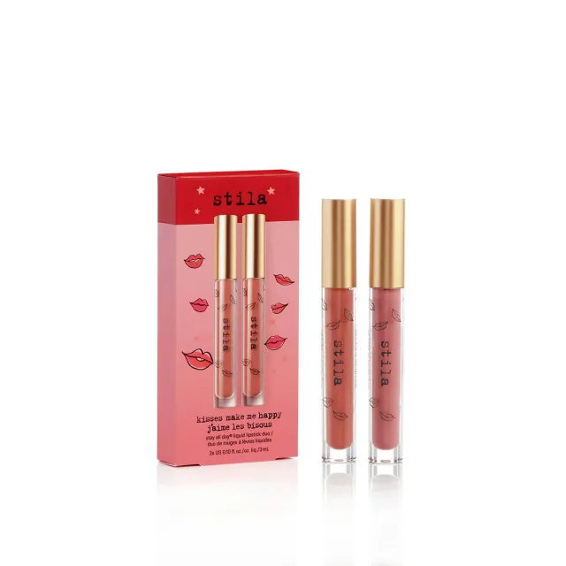 Stila Stay All Day liquid lipstick duo Sugar Peach Petal 2x3 ml