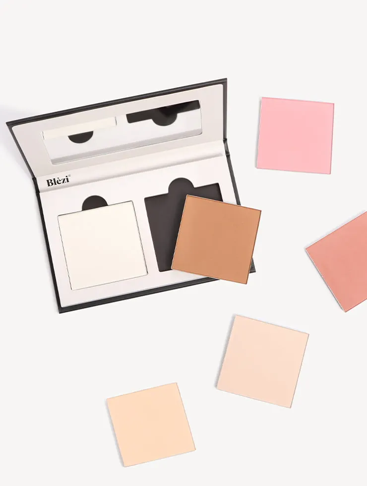 Blezi Face Palette gezichtspalet met 2 poeder refills