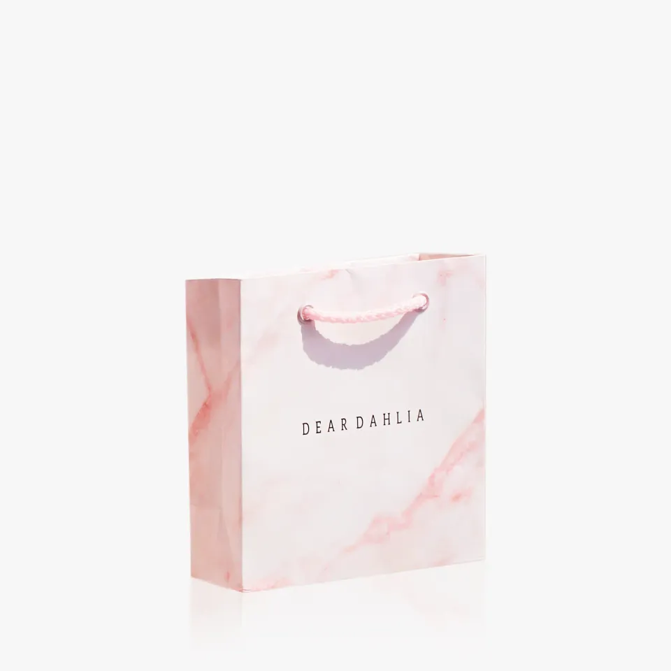 DEAR DAHLIA Pink Gift Bag cadeautasje Small roze marmer