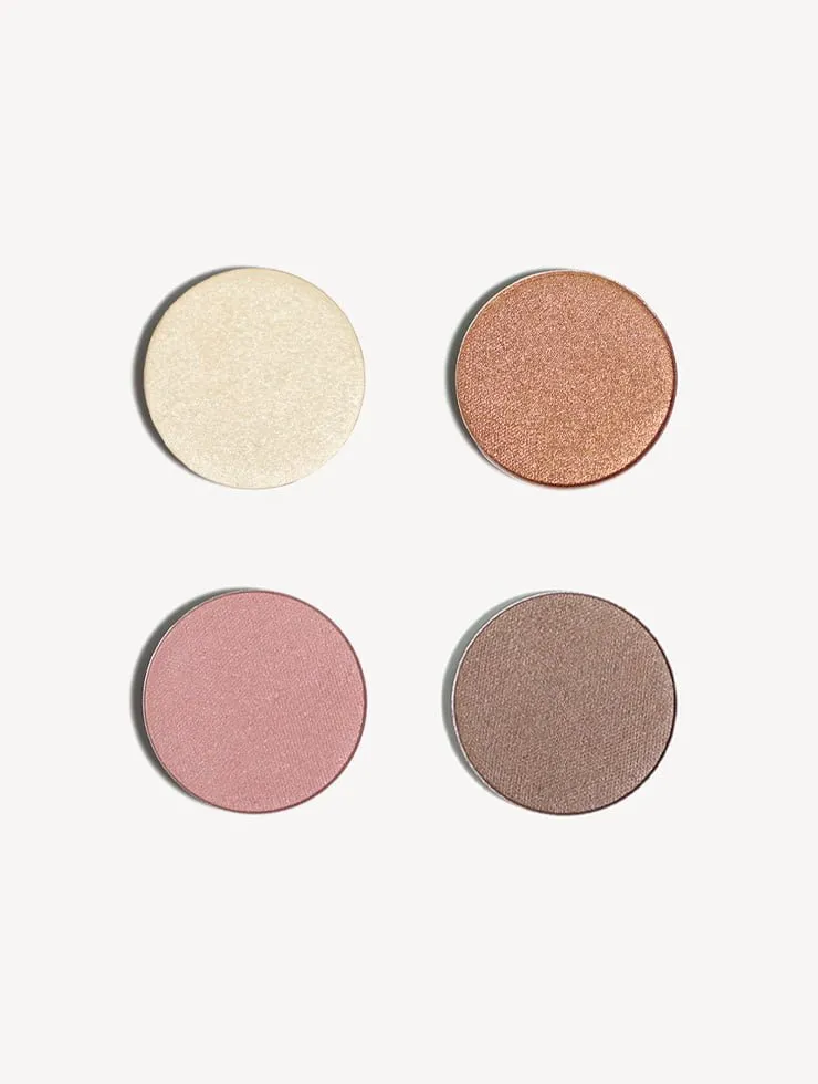 Blezi Natural Eyeshadow Palette oogschaduwpalet 4 kleuren aardetinten