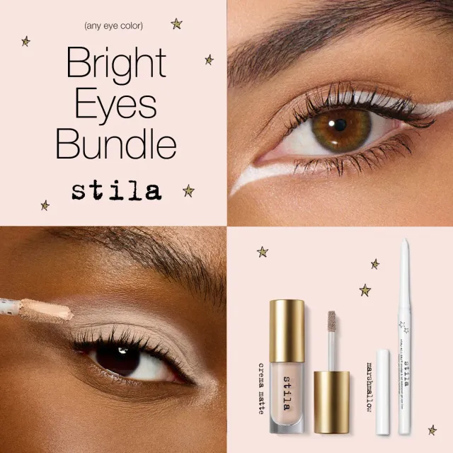 Stila Bright Eye Bundle eyeliner oogschaduw Marshmallow Crema