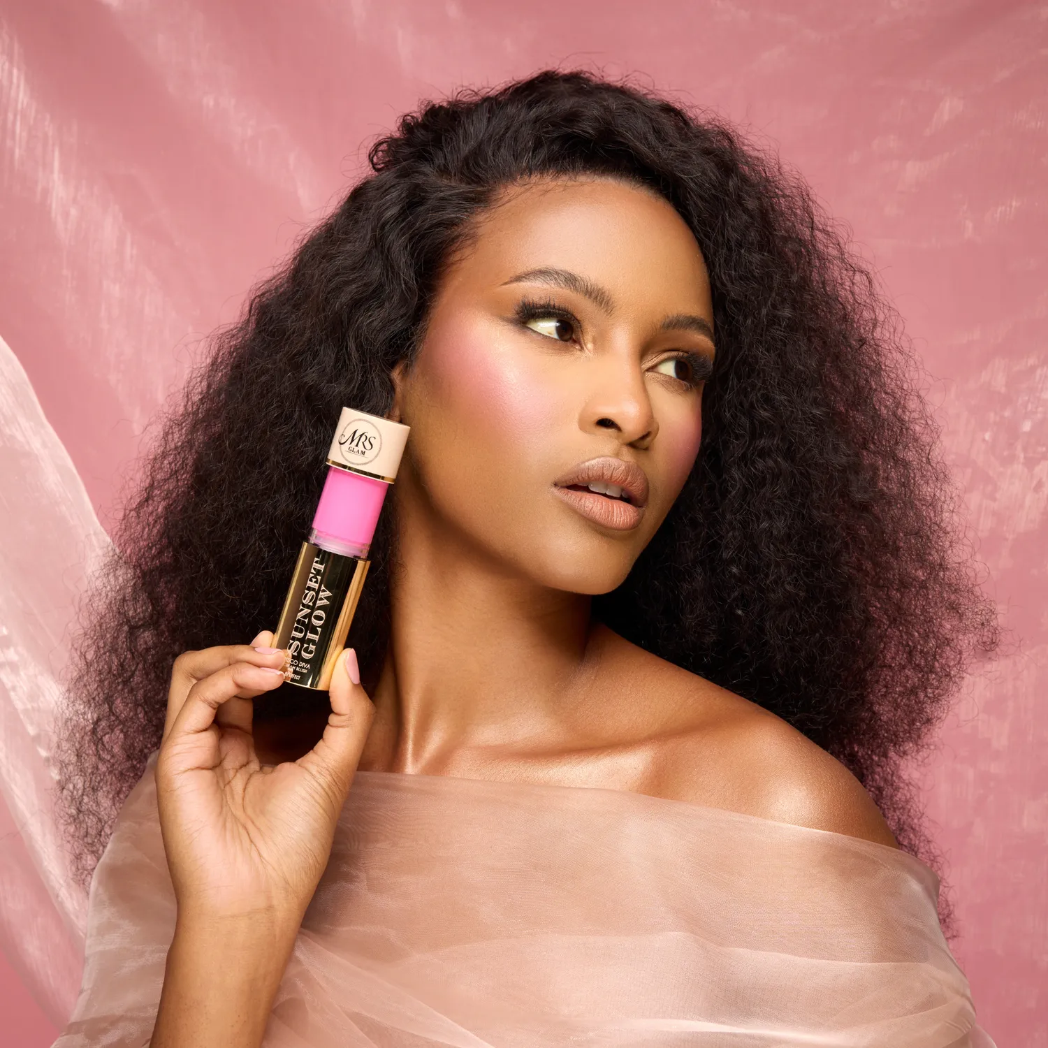 BPerfect Mrs Glam Sunset Glow blush Paradise Peach 10ml