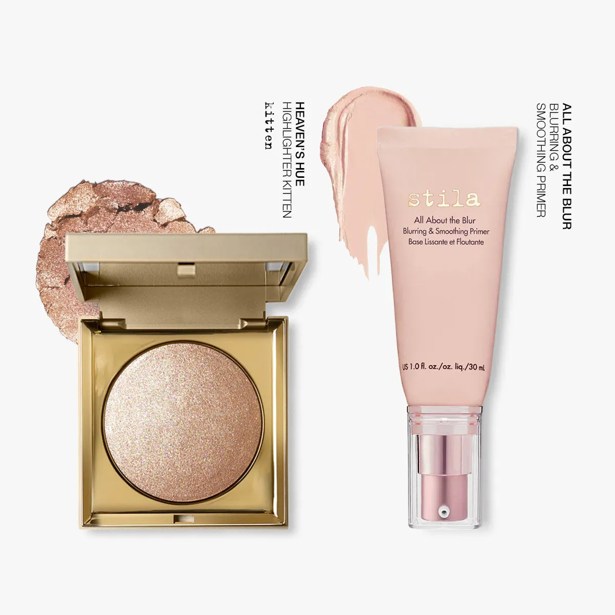 Stila Mirror Skin Set Kitten primer highlighter stralend
