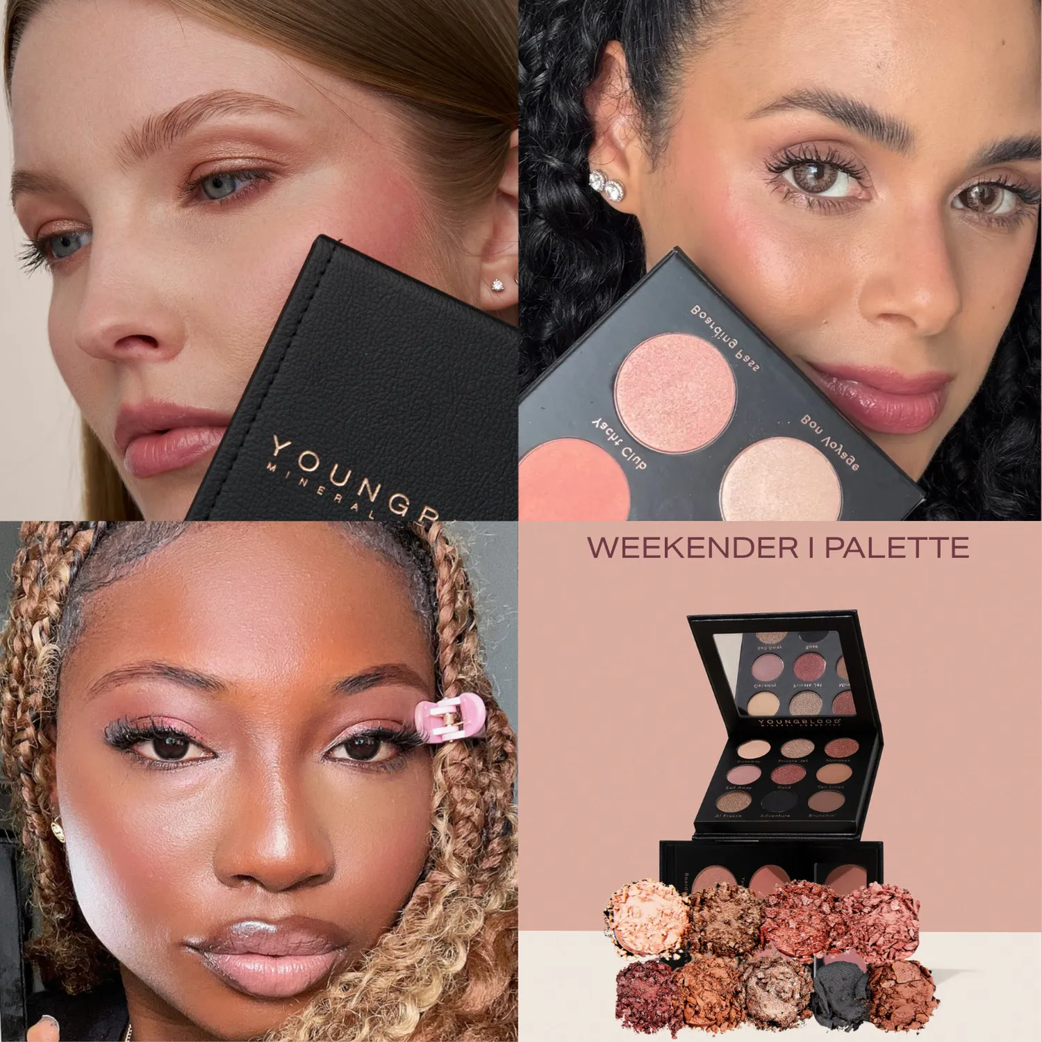 Youngblood Weekender I Palette gezichtspalet 13 kleuren stralend