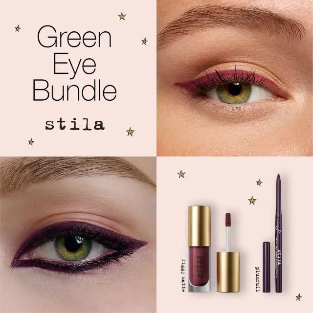 Stila Green Eyes Bundle oogmake-up set Plumfull Figgy waterproof