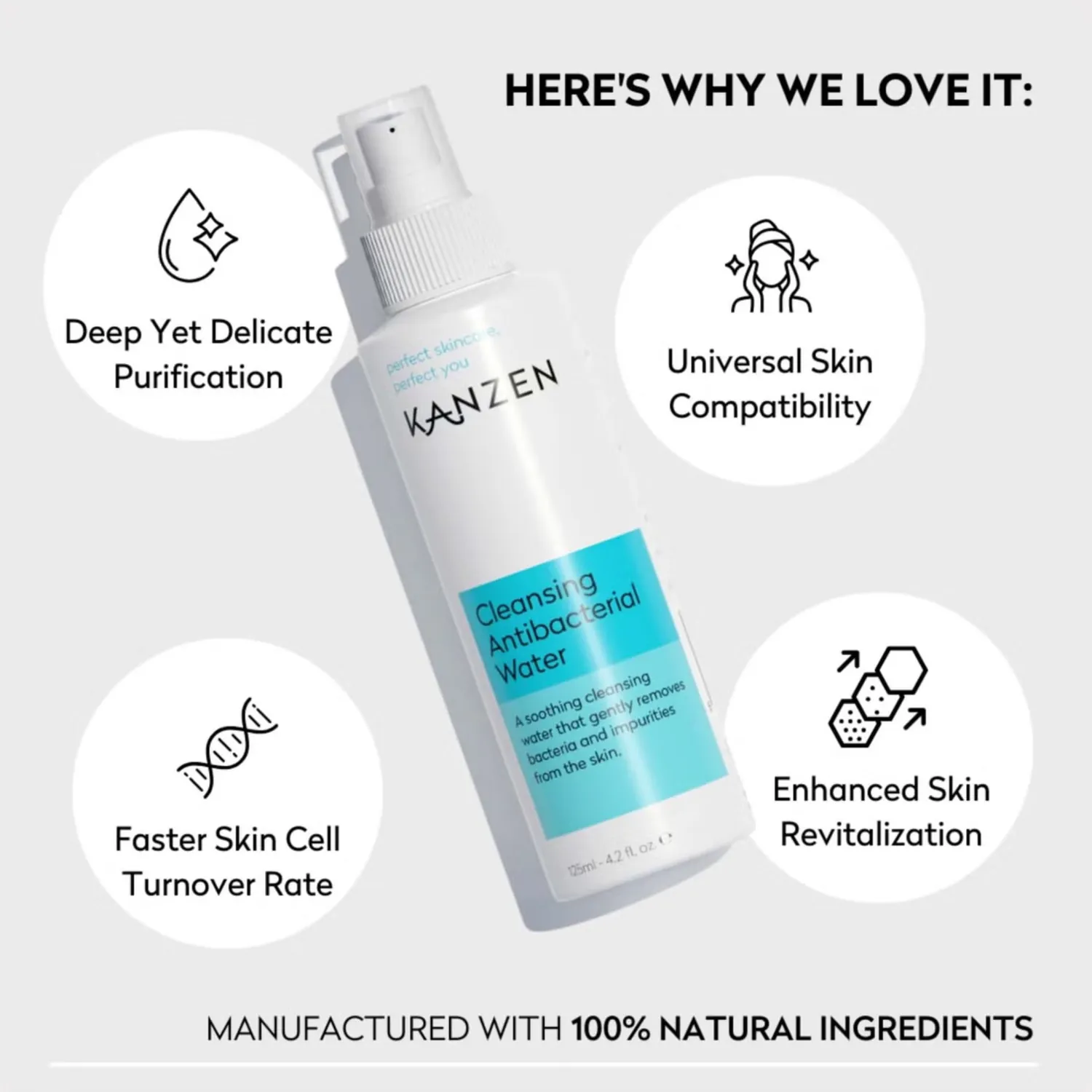 BPerfect Kanzen Hypochlorous reinigingsspray 125ml