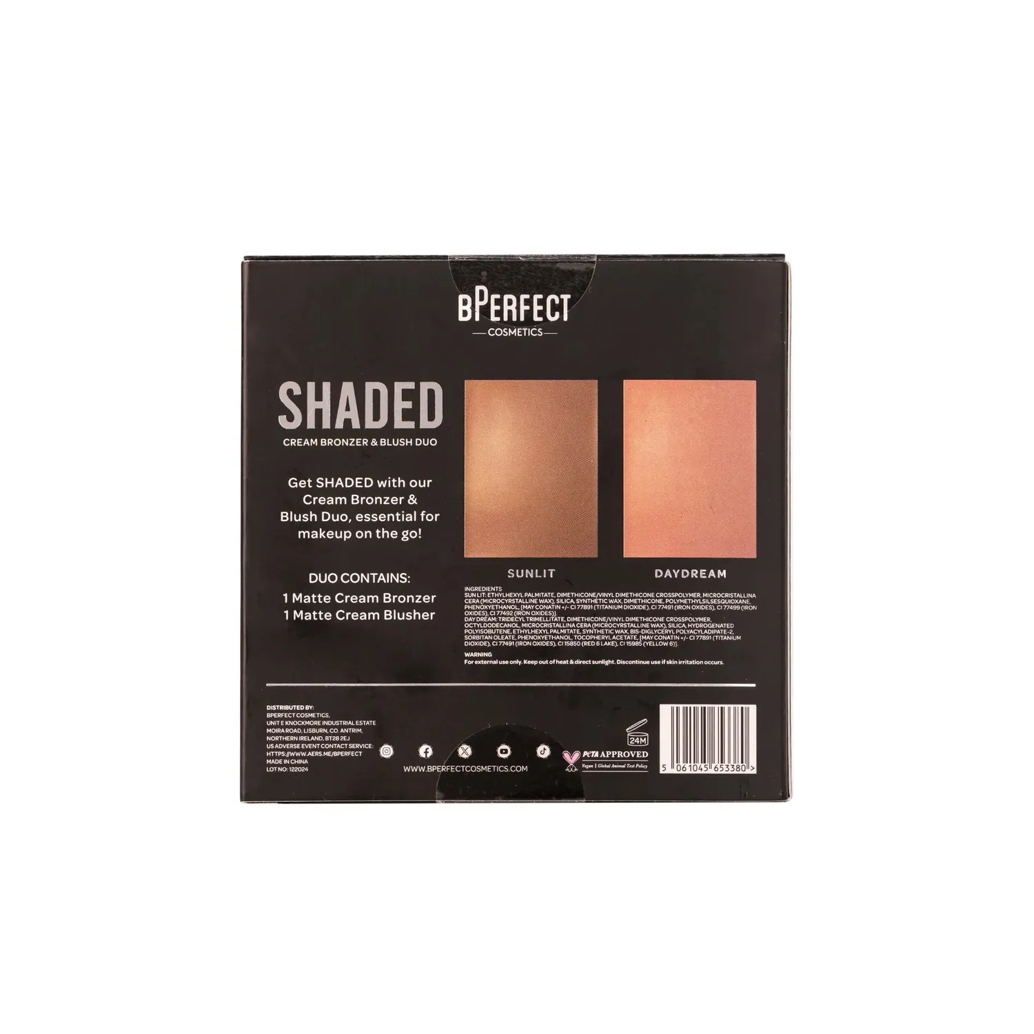 BPerfect Shaded Cream Bronzer & Blush Duo 01 Light