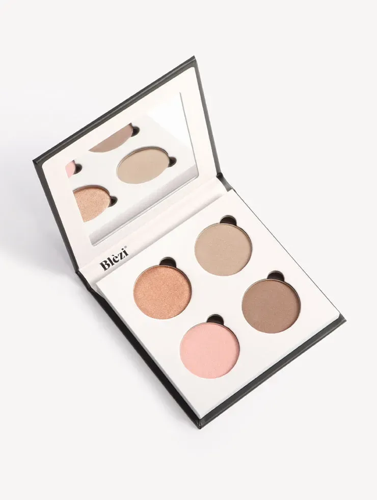Blezi Nude Eyeshadow Palette oogschaduwpalette 4 kleuren natuurlijk